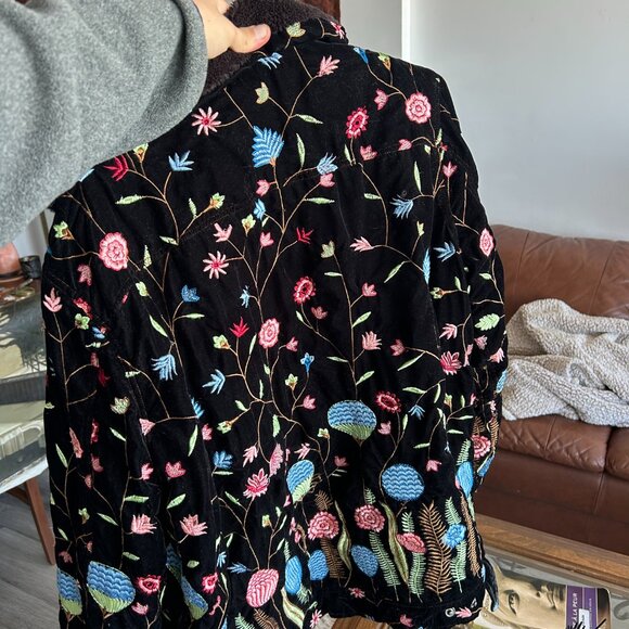 🌸 Perte d’Ego Spring Bloom Vintage Velvet Jacket - Picture 3 of 5